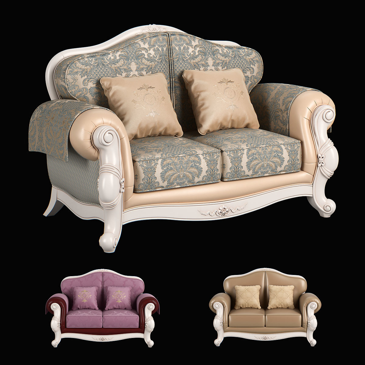 230 Carpenter Sofa C 2 seats 1745x974x1020 3D model_1