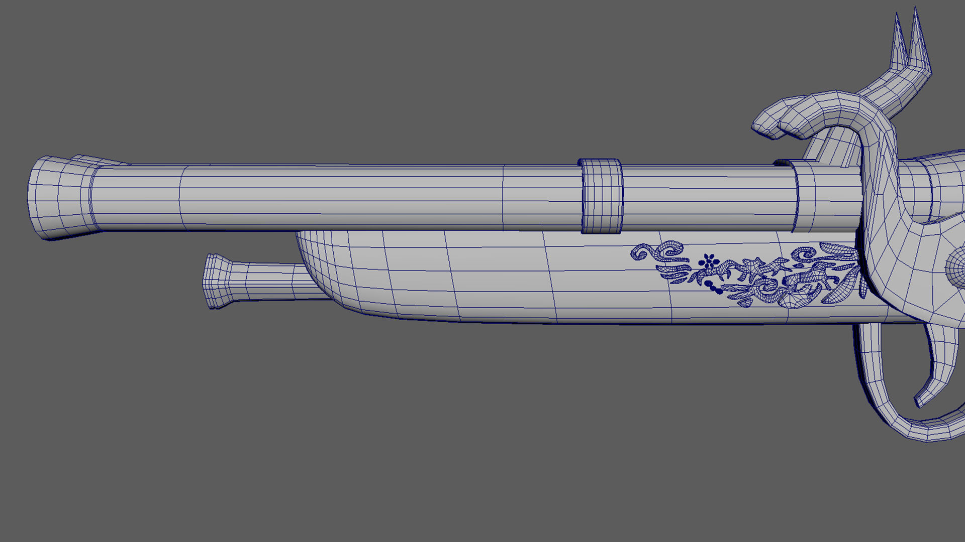 Gun Medieval Fantasy 3D model_9