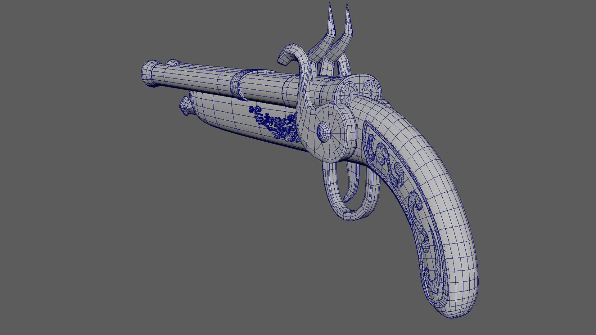 Gun Medieval Fantasy 3D model_7