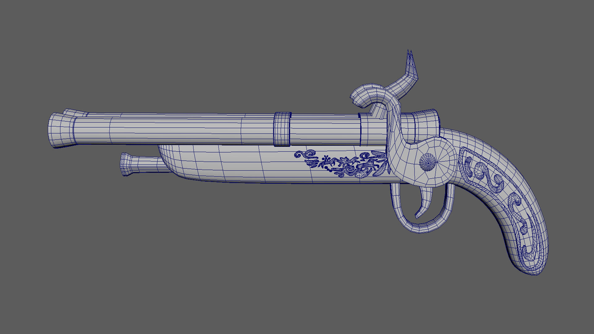 Gun Medieval Fantasy 3D model_6