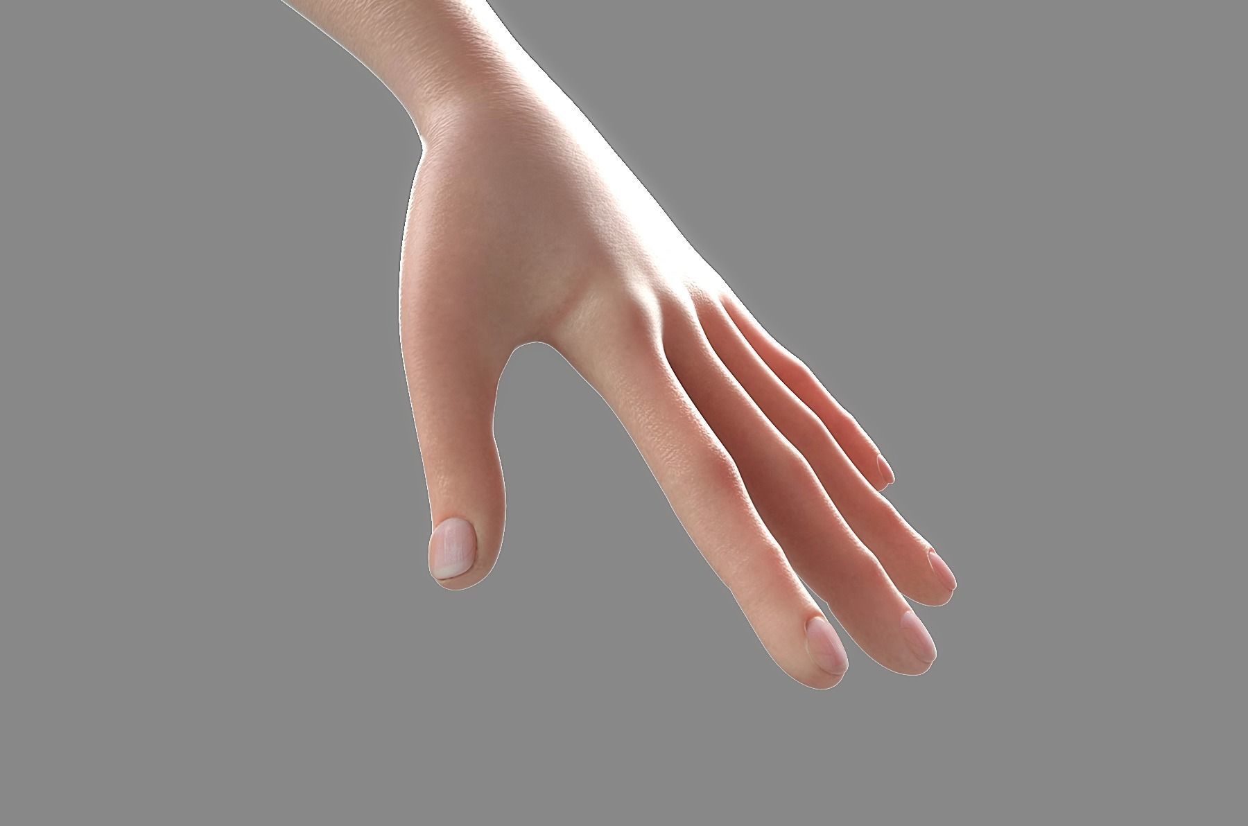 Cartoon Old Woman Rigged 3D model_24