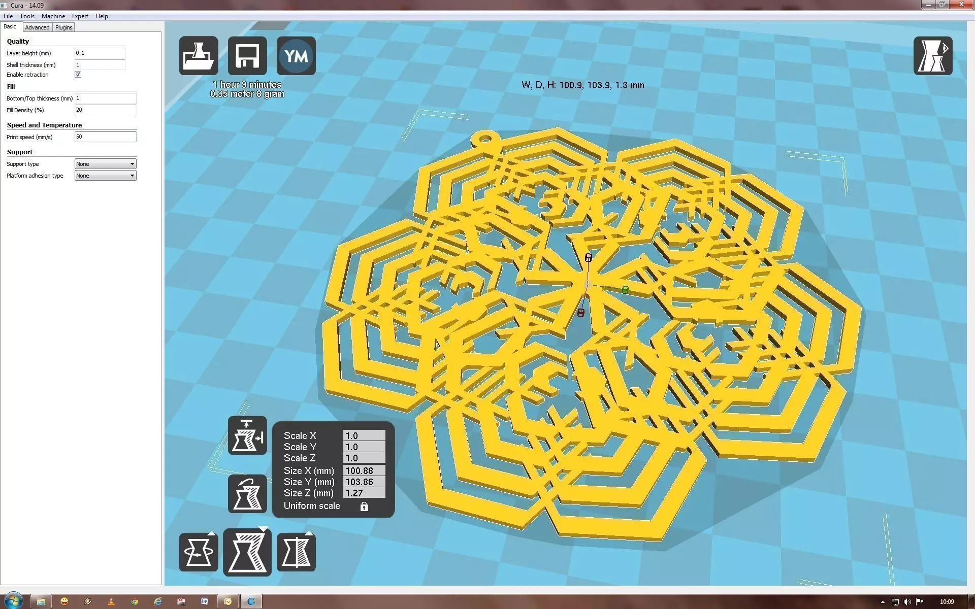 glob 1 snowflake maker 3D print model_0