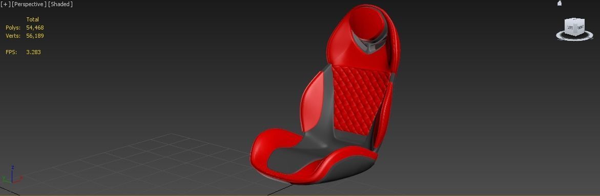 car seat  3D model_3