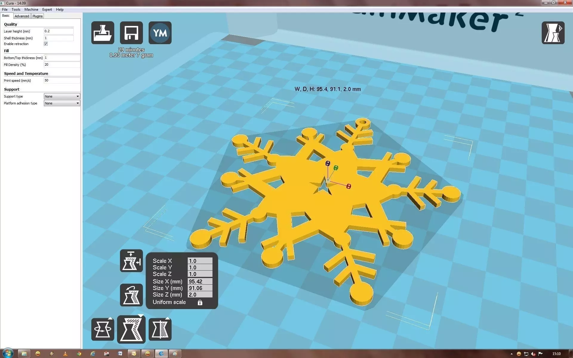 glob4 snowflake maker 3D print model_0