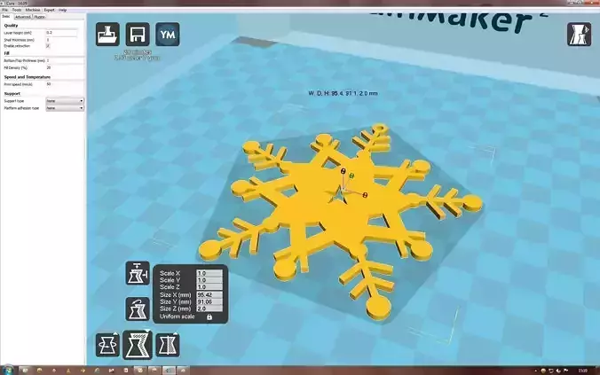 glob4 snowflake maker 3D print model