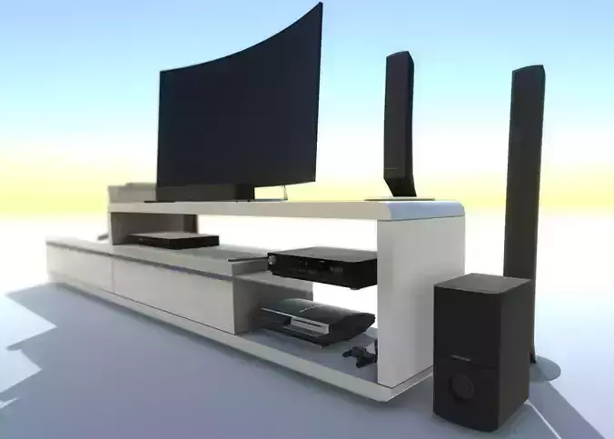 Multimedia PACK with LOD Low-poly 3D model