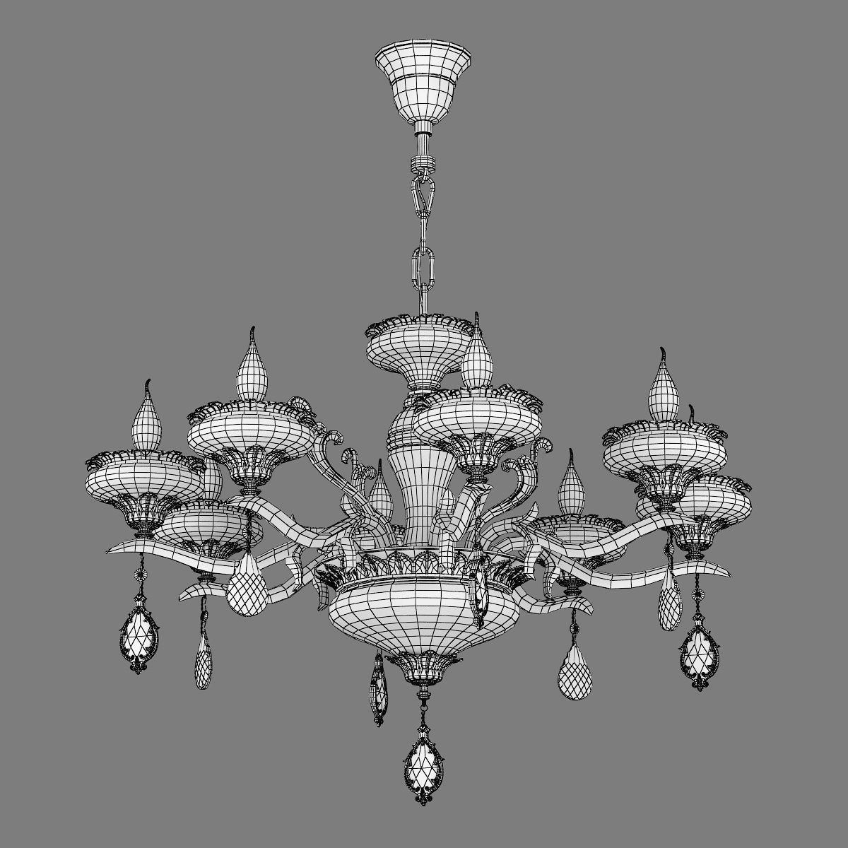 695082 Melagro Osgona Chandelier 3D model_4
