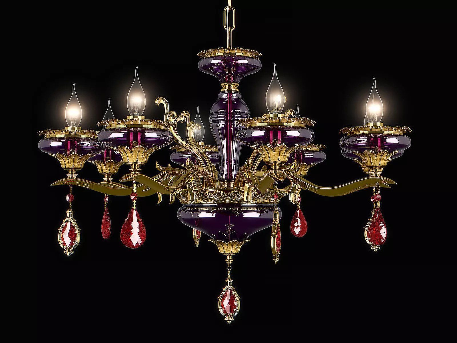695082 Melagro Osgona Chandelier 3D model_0