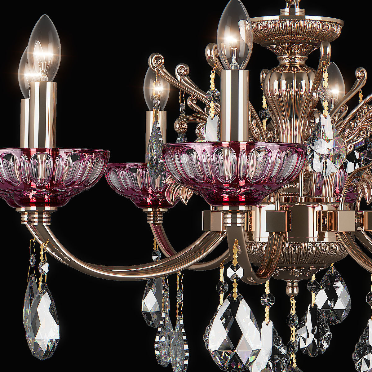717082 Bogemia Osgona Chandelier 3D model_4
