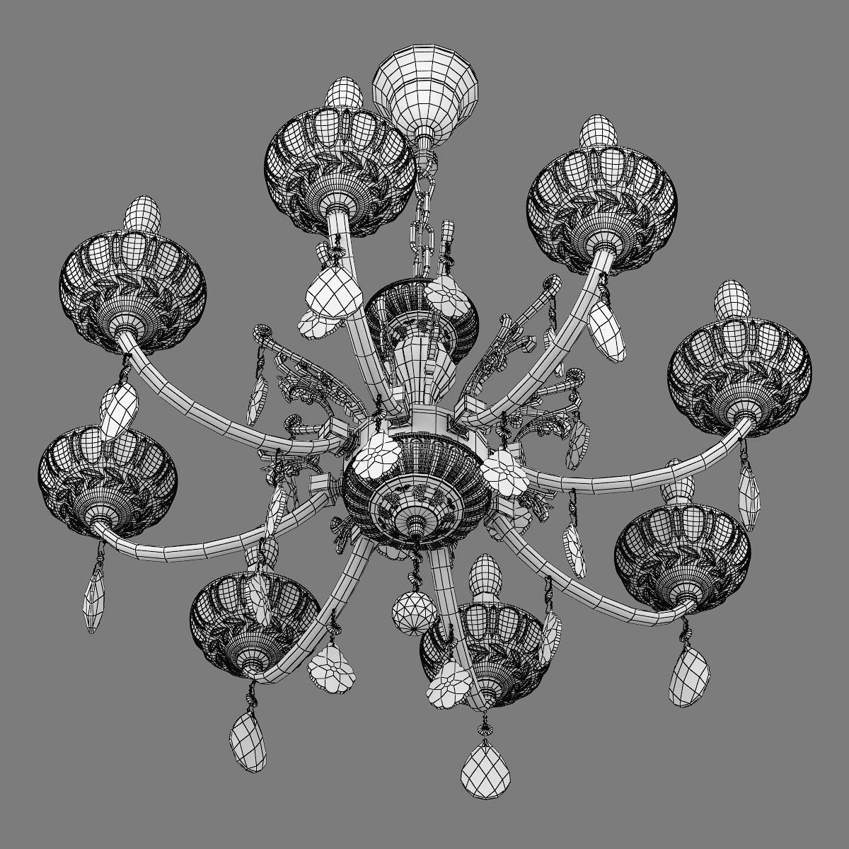 717082 Bogemia Osgona Chandelier 3D model_6
