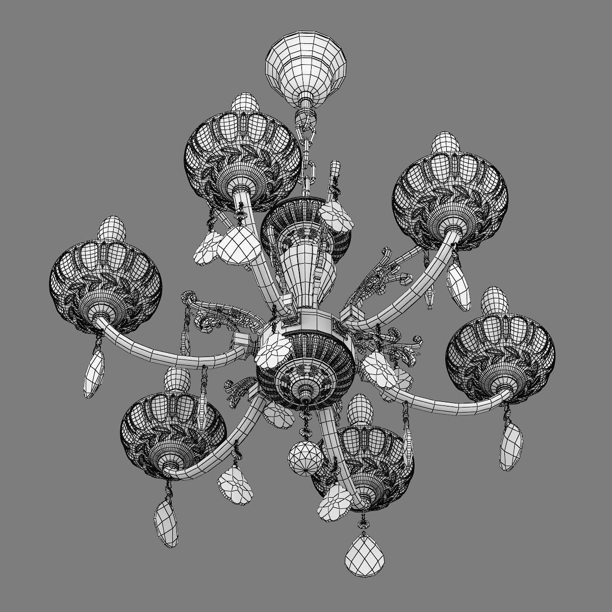 717062 Bogemia Osgona Chandelier 3D model_6