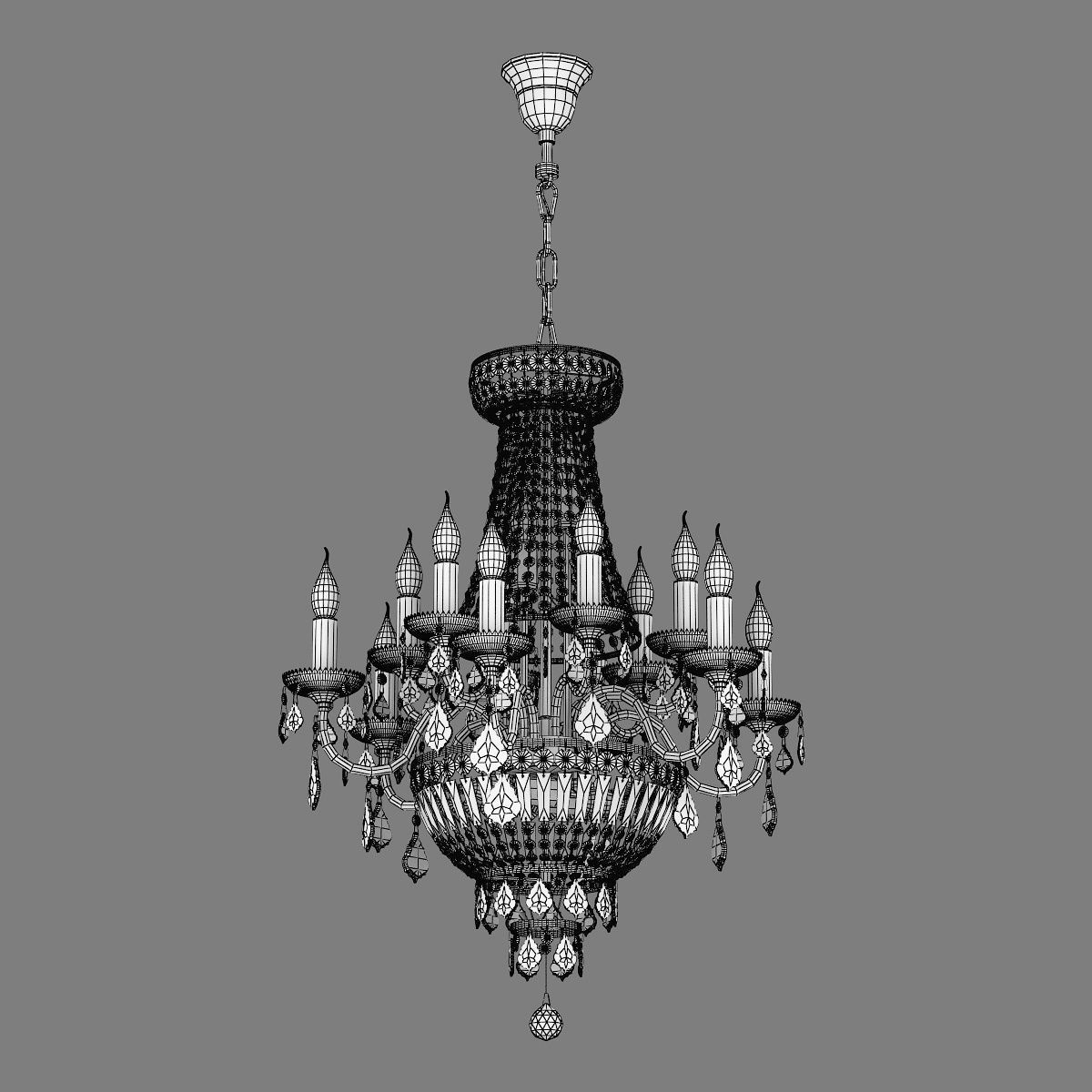 70016x Classic Osgona Chandelier 3D model_11