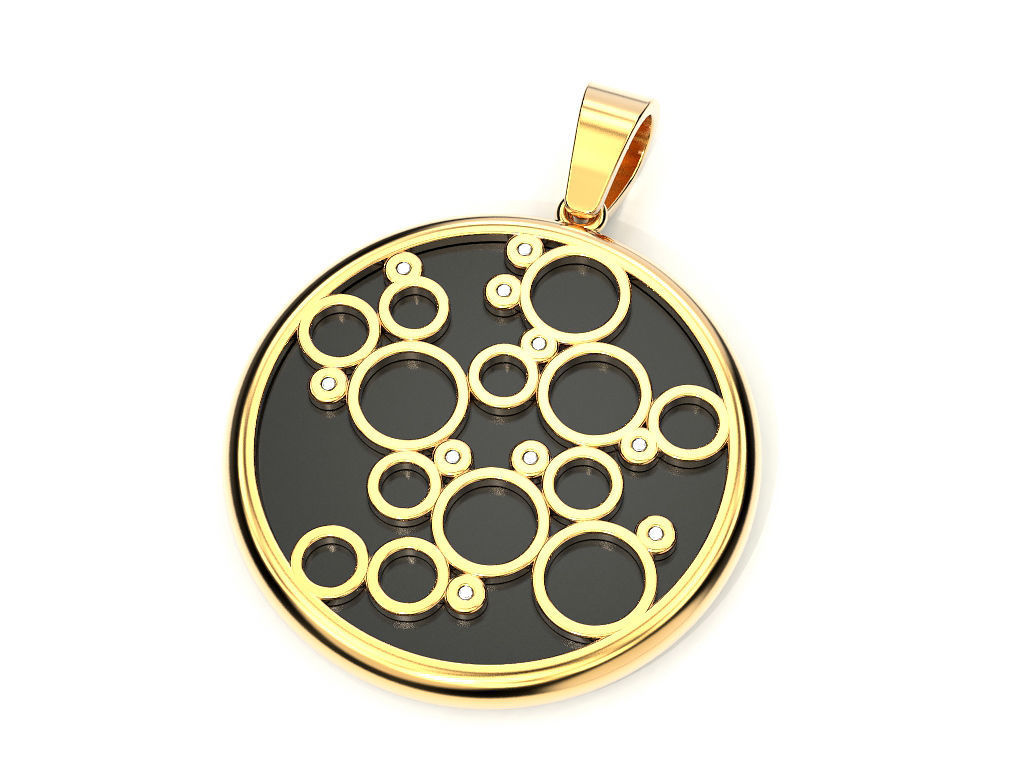 Pendant symbol omkara in Devanagari 3D print model_6