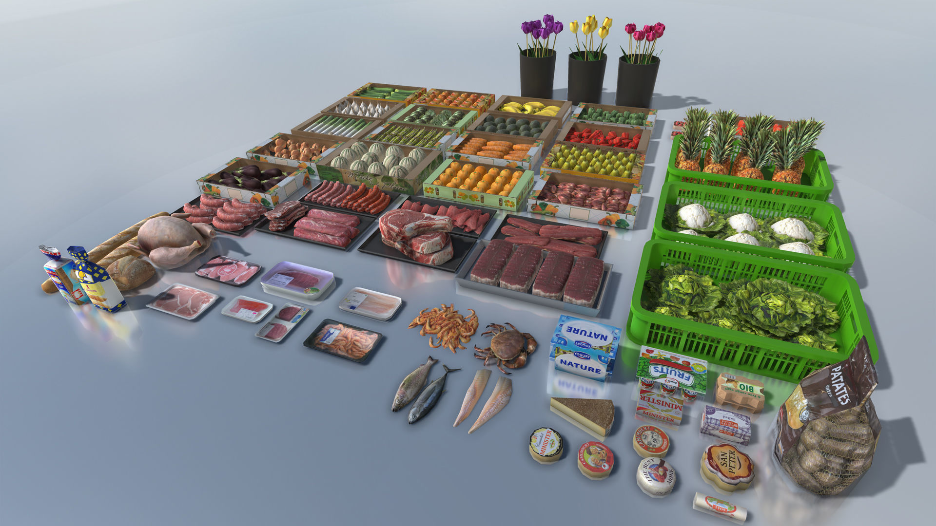 Supermarket Products with LOD Low-poly 3D model_15