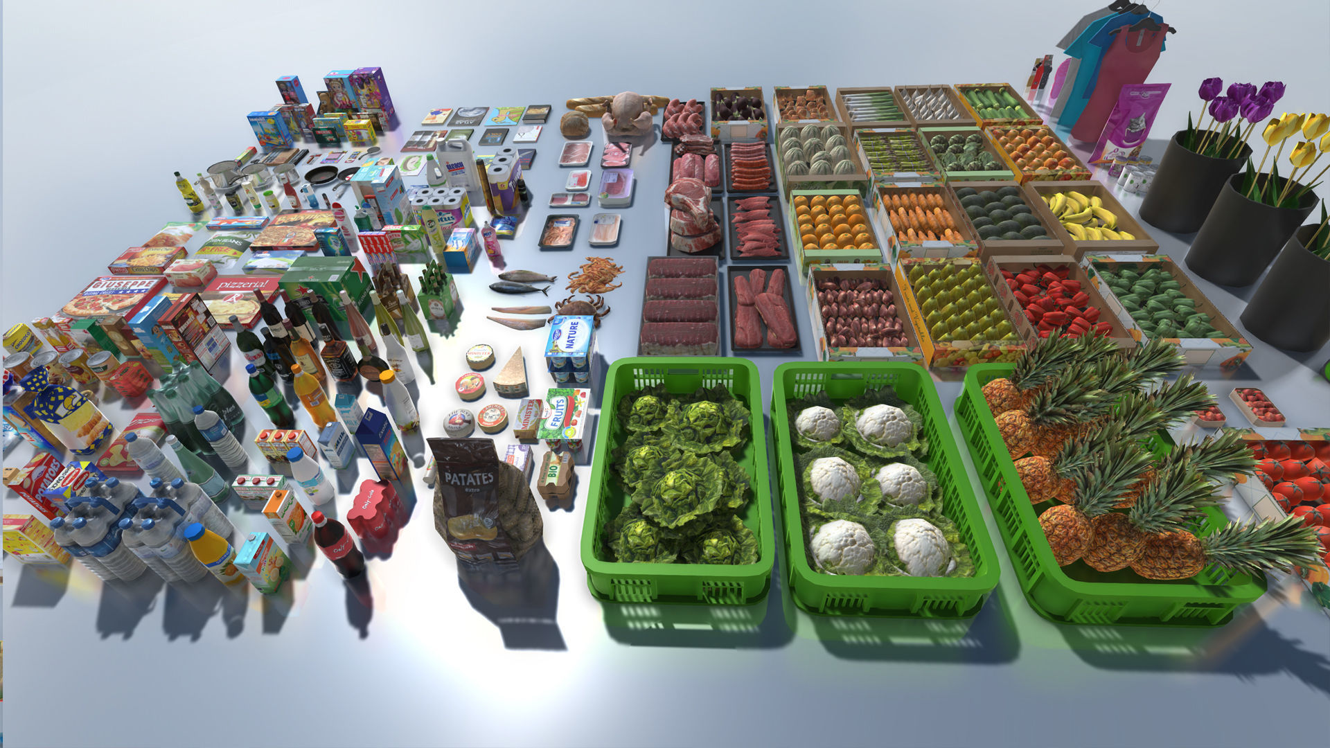 Supermarket Products with LOD Low-poly 3D model_6