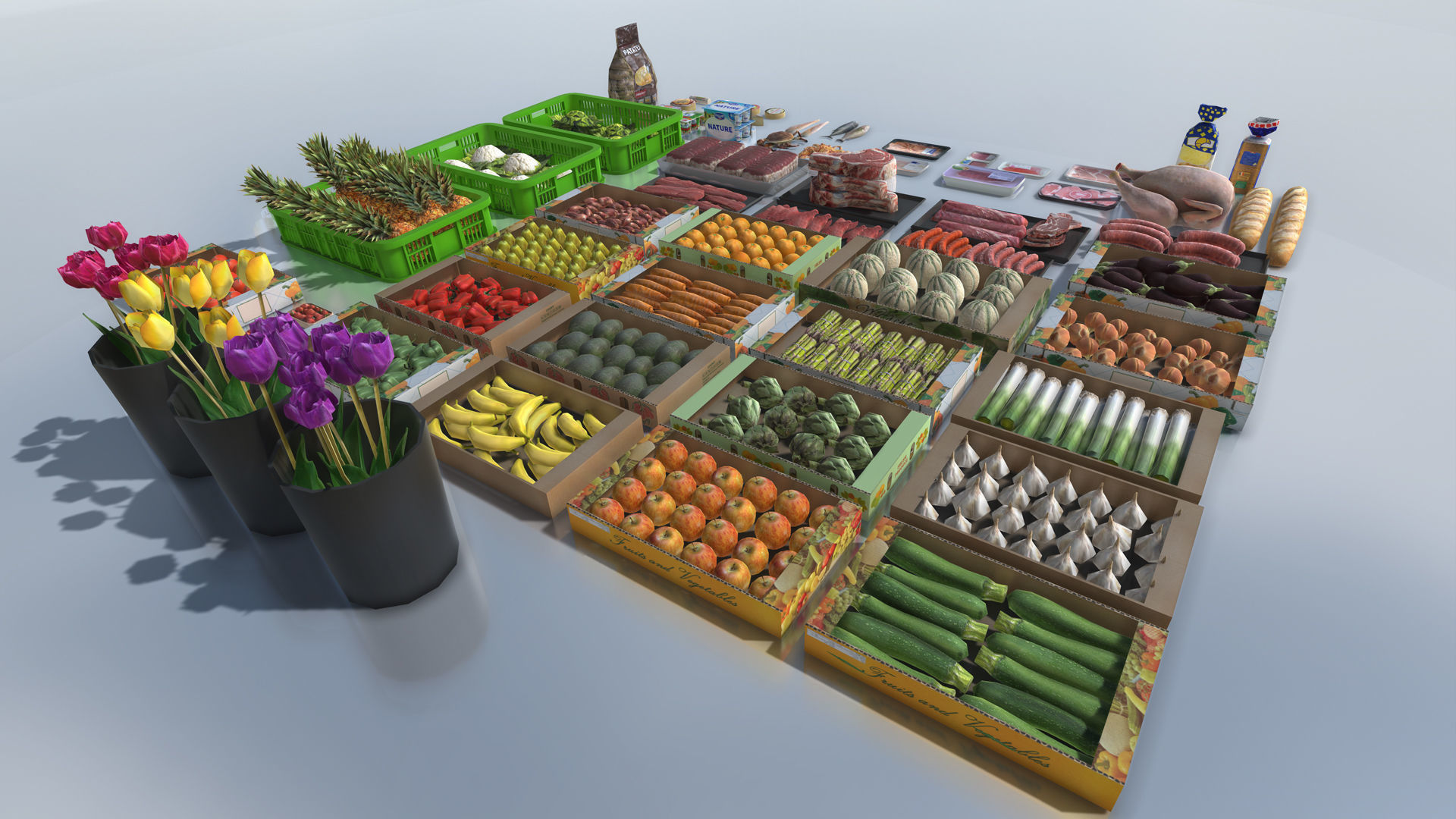 Supermarket Products with LOD Low-poly 3D model_17