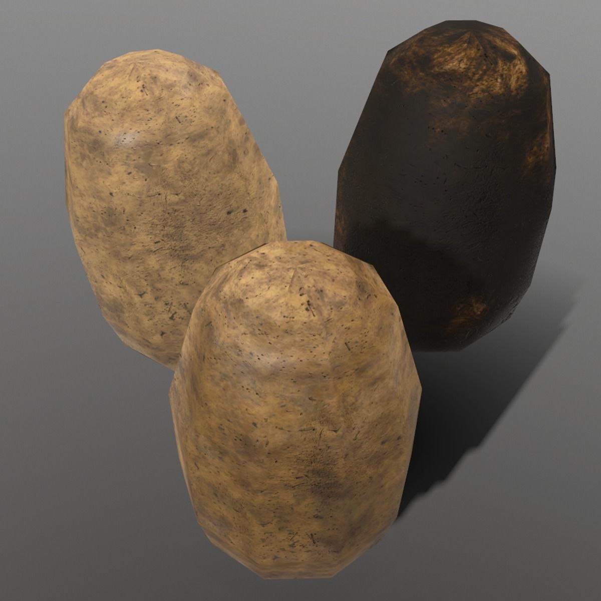 Potato Low-poly 3D model_5