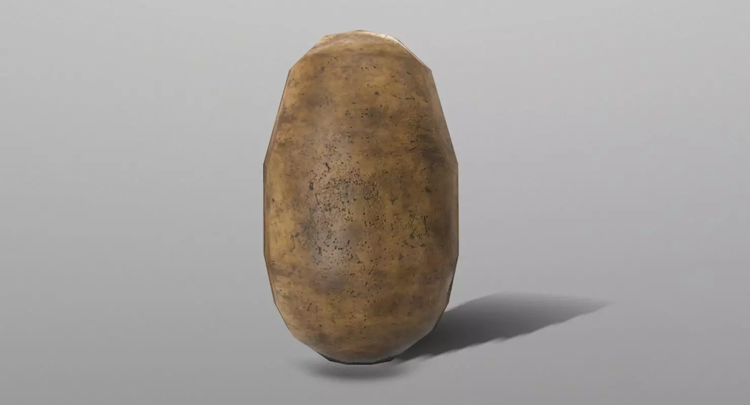 Potato Low-poly 3D model_0