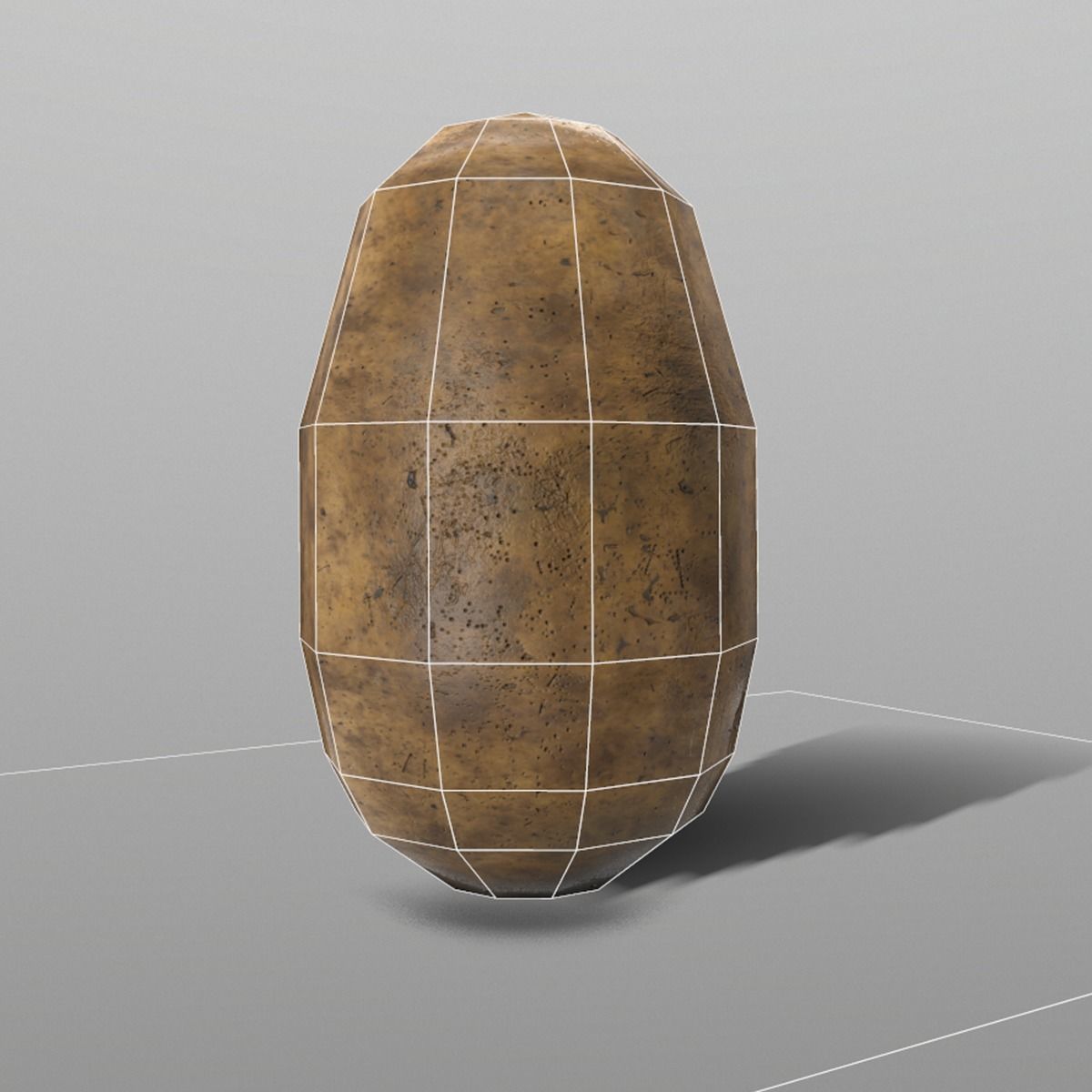 Potato Low-poly 3D model_2