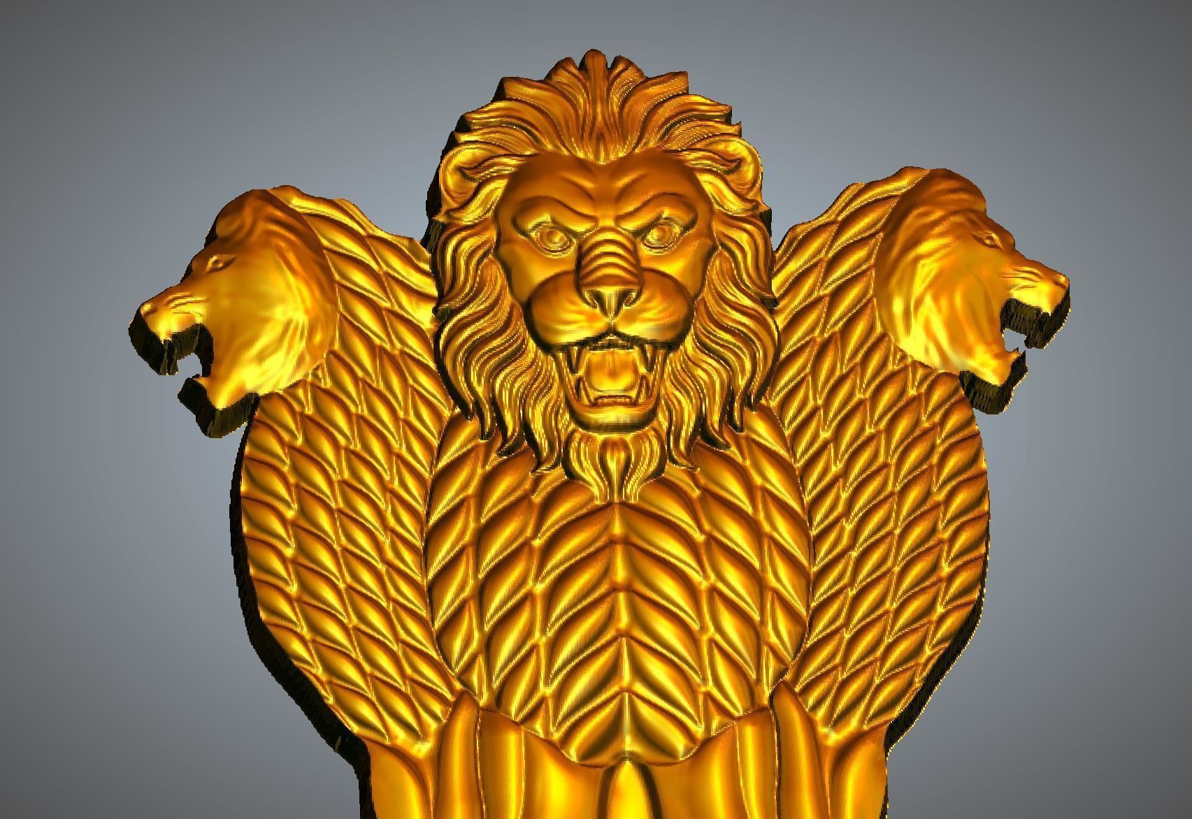 Ashoka Emblem of India 3D print model_2