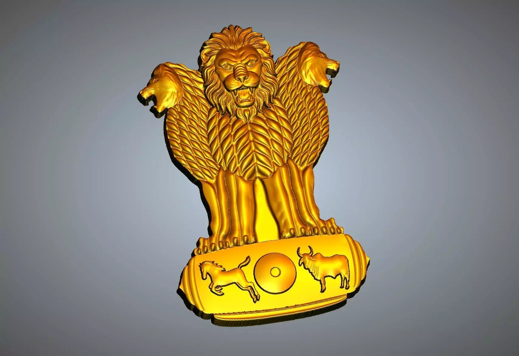 Ashoka Emblem of India 3D print model_0