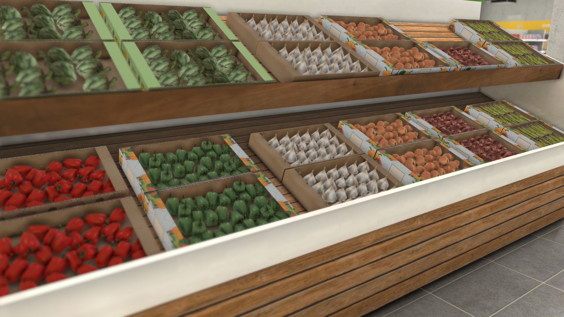 Supermarket interior with LOD Low-poly 3D model_24