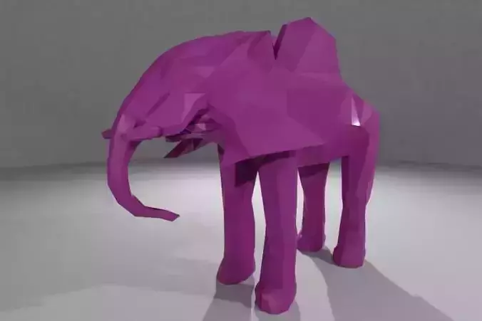Elephant polygonal