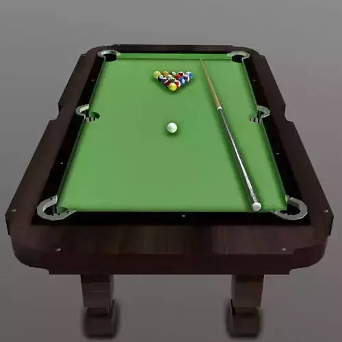 Pool Table Low-poly 3D model