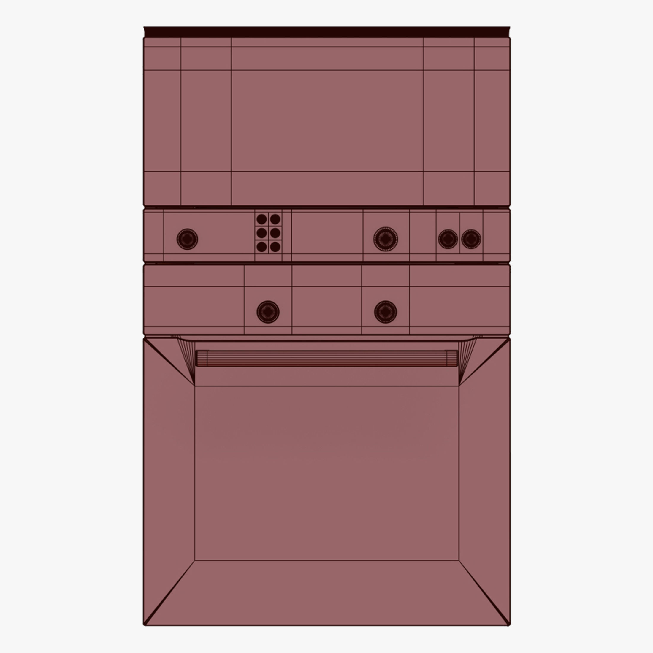 Bosch set electric oven with glass door 3D model_6
