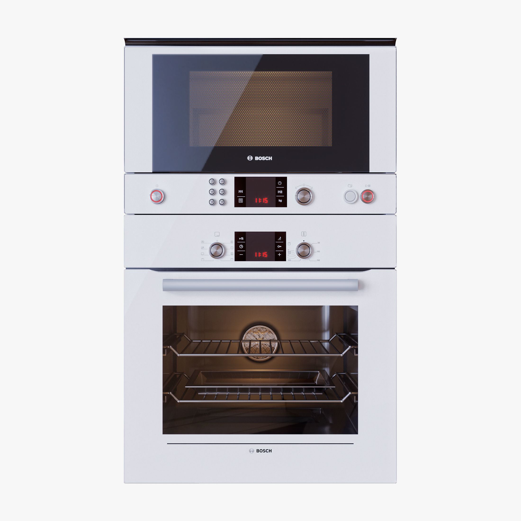 Bosch set electric oven with glass door 3D model_1
