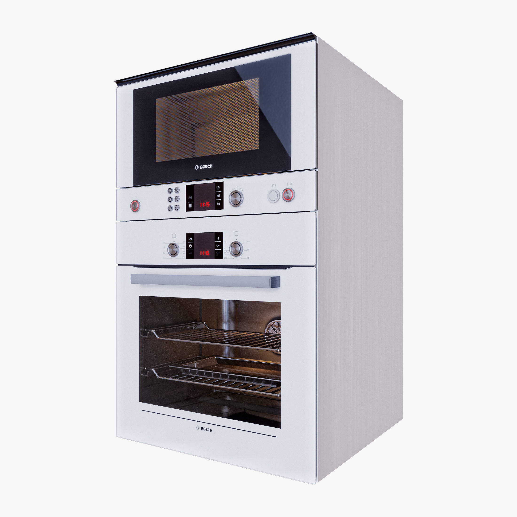 Bosch set electric oven with glass door 3D model_2
