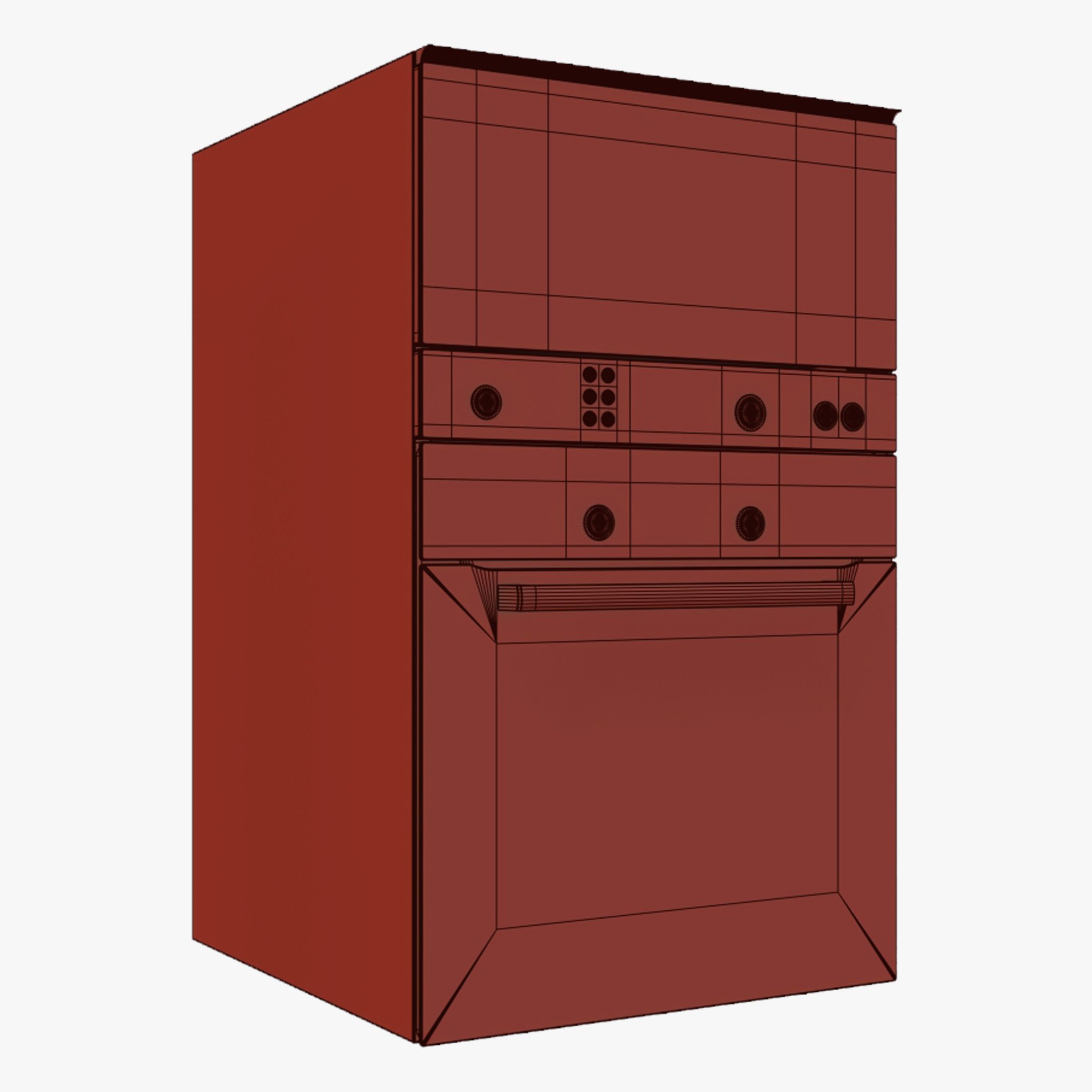 Bosch set electric oven with glass door 3D model_7