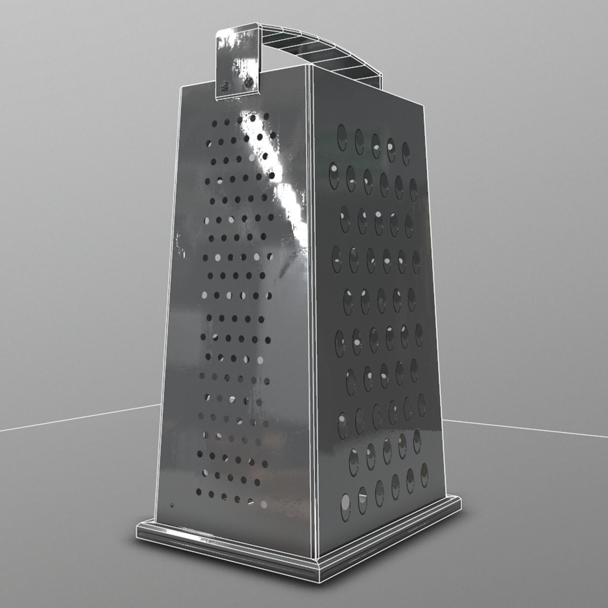 Cheese Grater Low-poly 3D model_1