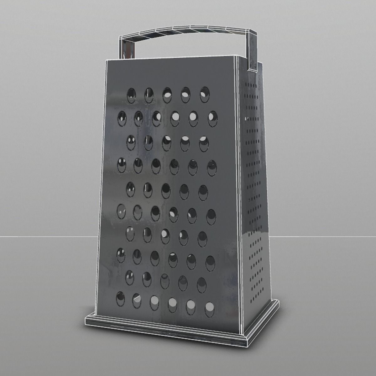 Cheese Grater Low-poly 3D model_3