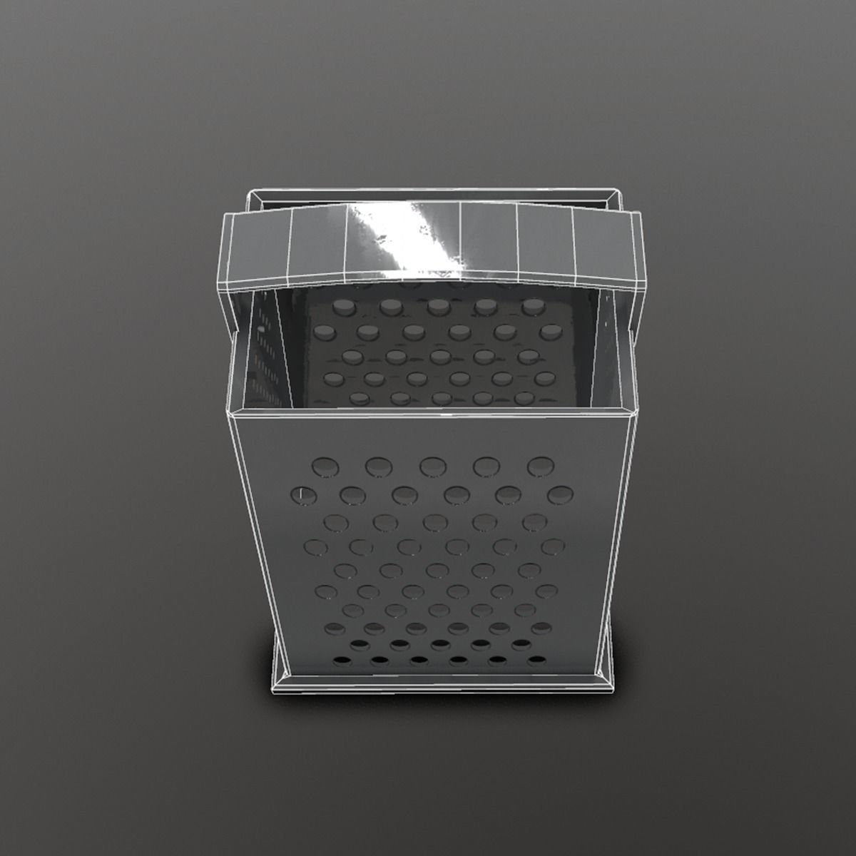 Cheese Grater Low-poly 3D model_5