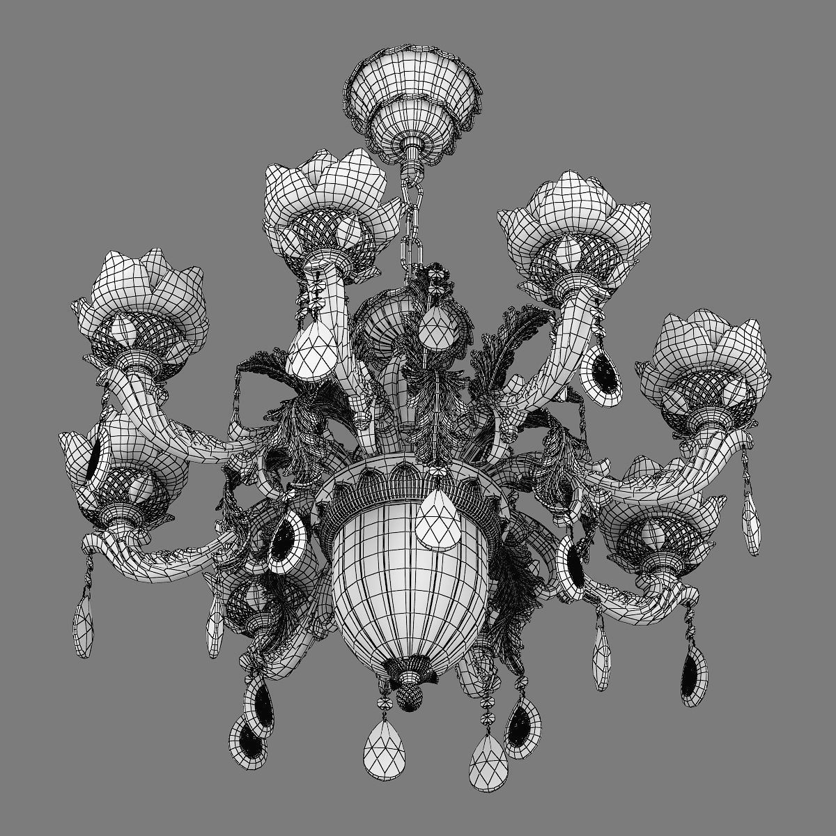 MD 89350-8-2 Osgona Chandelier 3D model_6