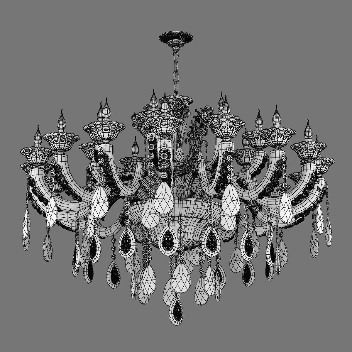 MD 32661-16-8 Osgona Chandelier 3D model_4