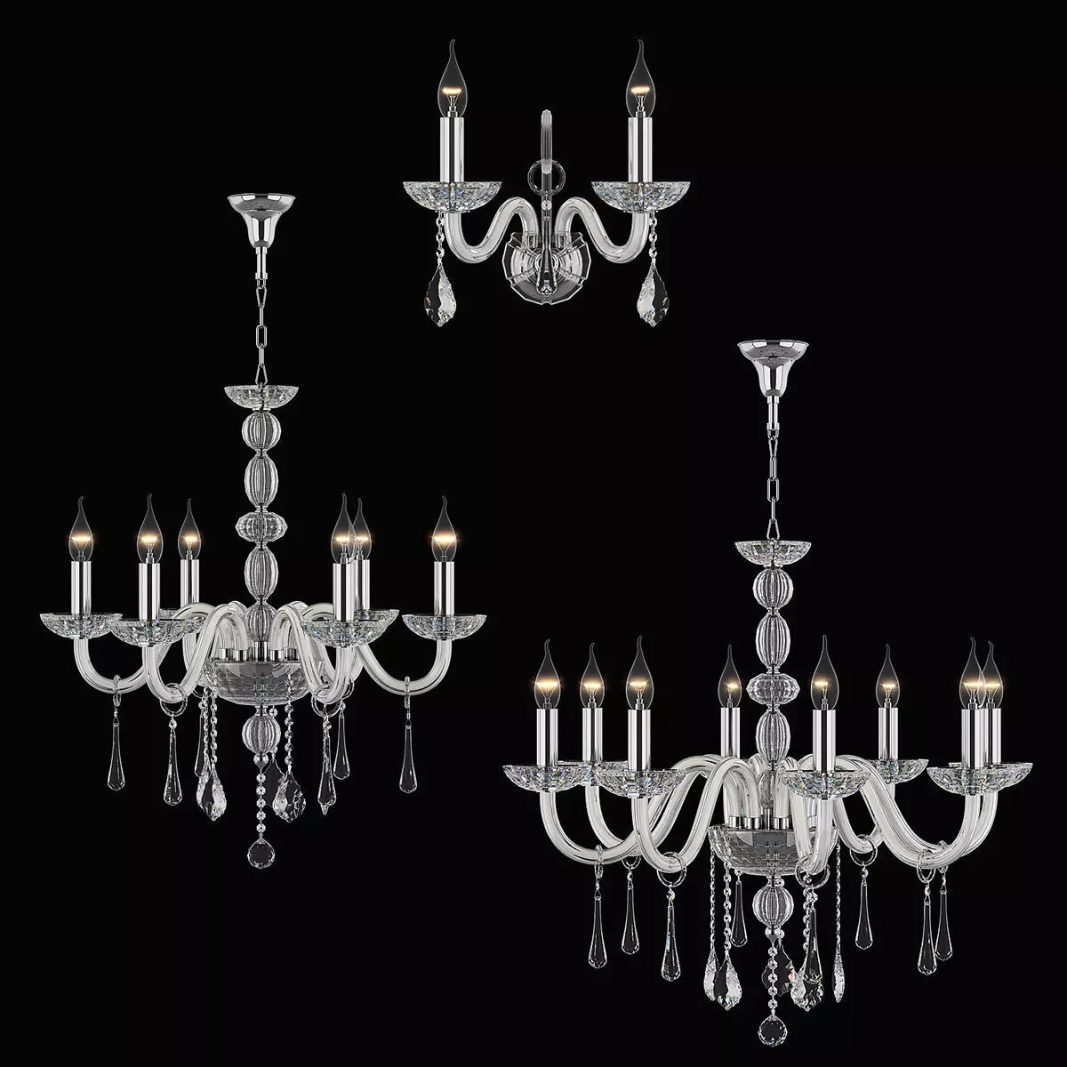 Crista Osgona Collection chandeliers and sconce 3D model