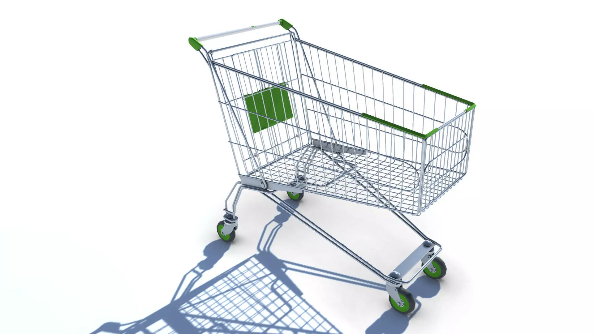 Shopping Cart with LOD Low-poly 3D model