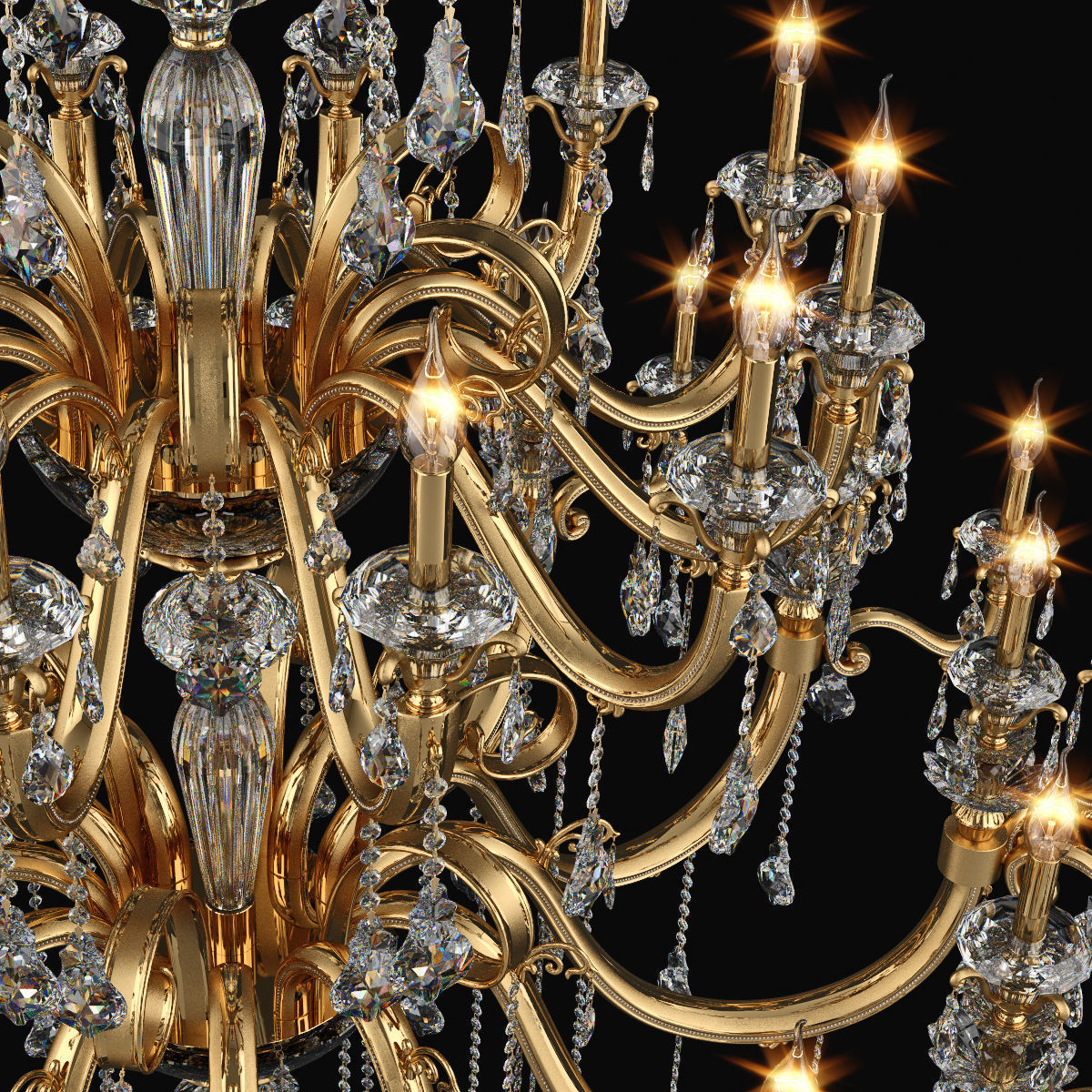 788542 Lusso Osgona Chandelier 3D model_2