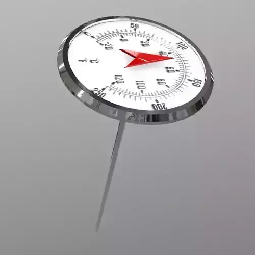 Thermometer on stick Low-poly 3D model