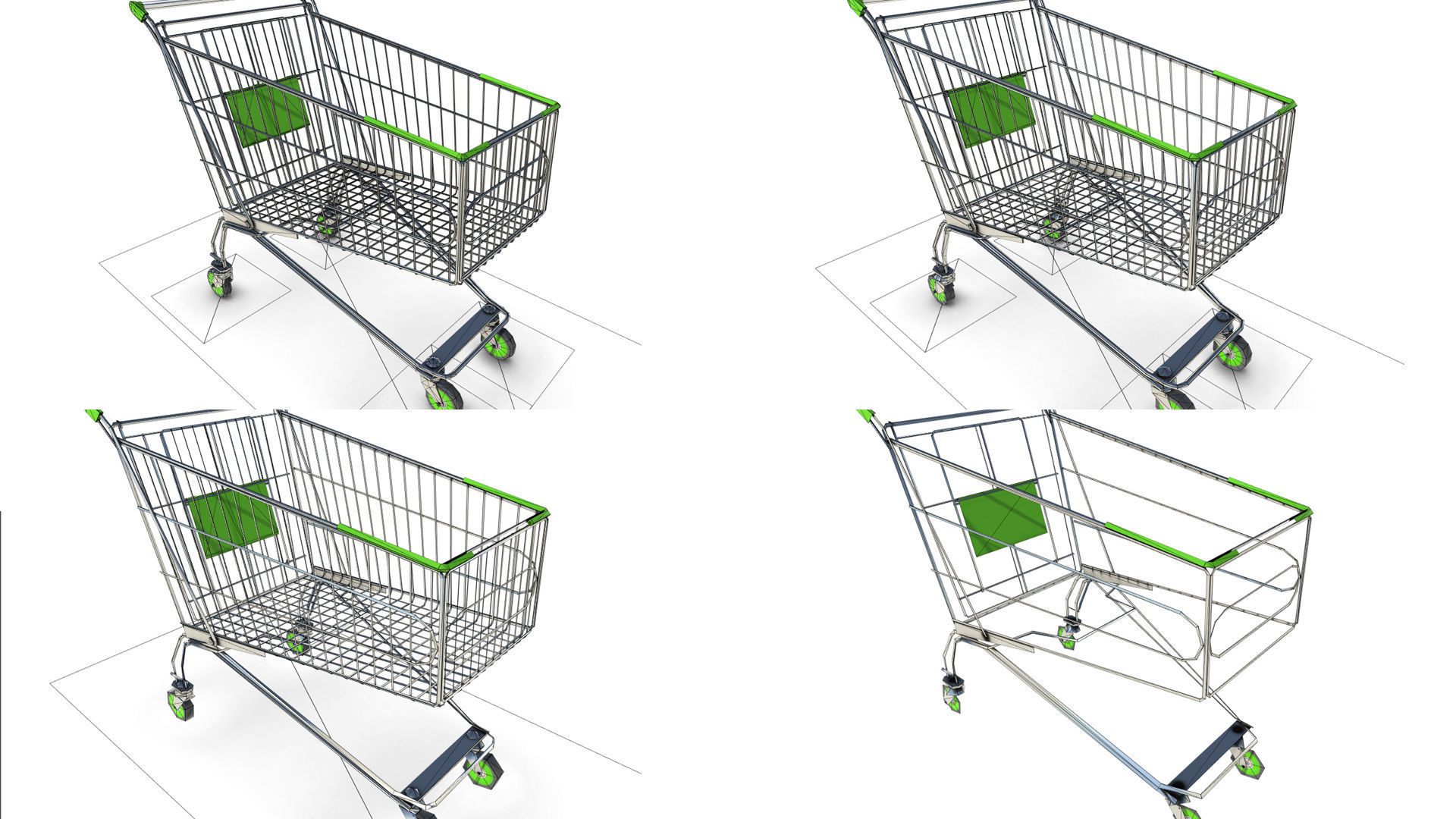 Complet Supermarket with LOD Low-poly 3D model_63