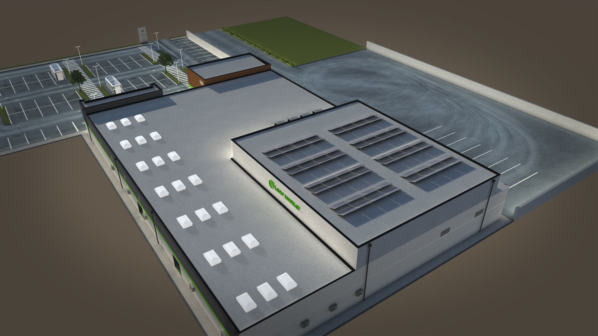 Complet Supermarket with LOD Low-poly 3D model_8