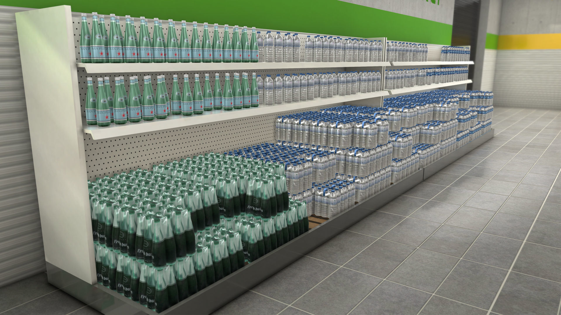 Complet Supermarket with LOD Low-poly 3D model_35