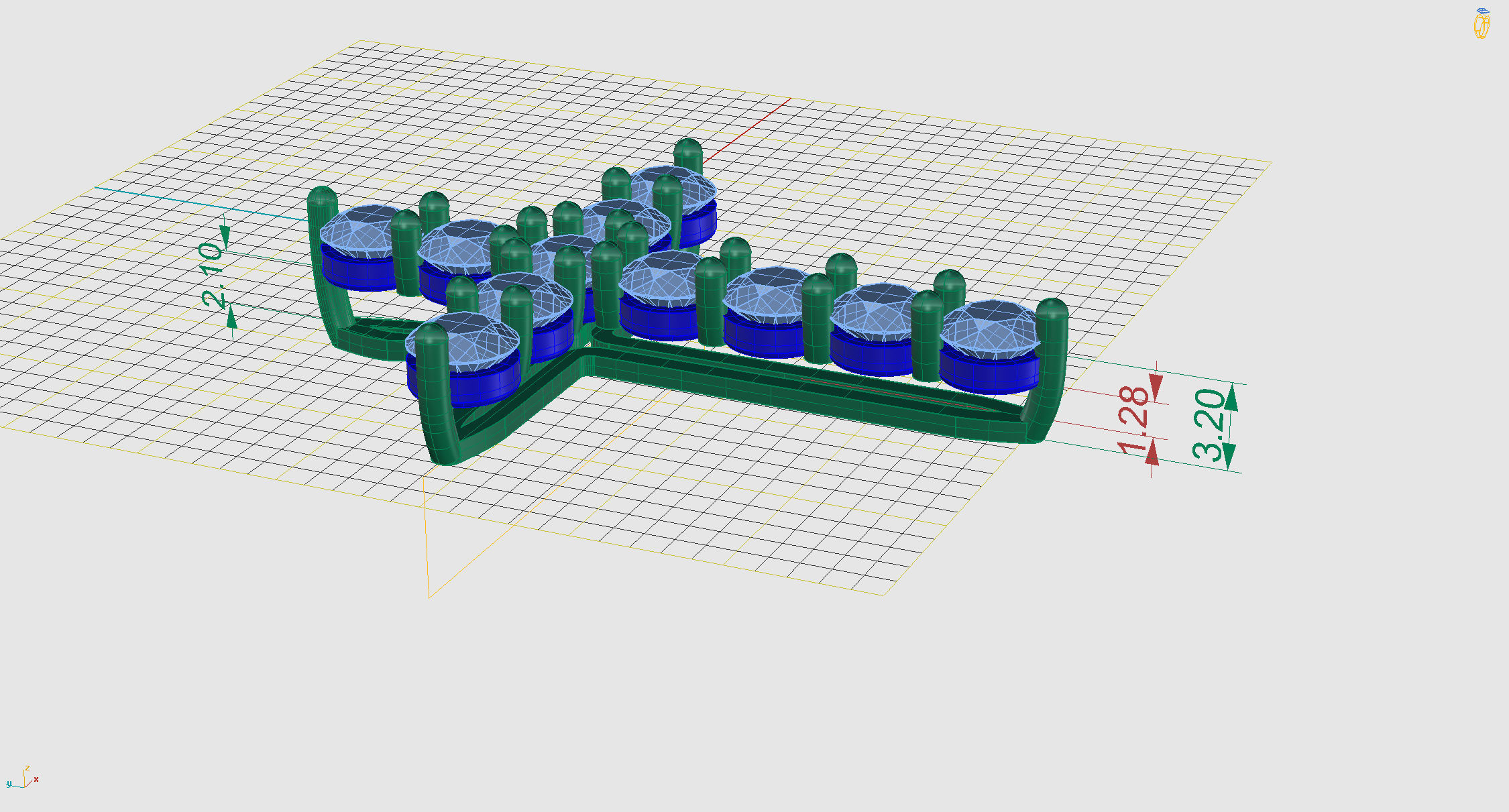 Luxury Diamonds Cross multiple sizes Pack 3D print model_4