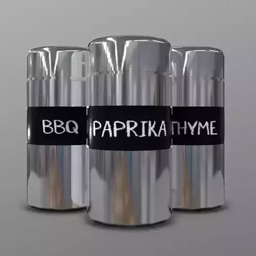 Spice Shakers Low-poly 3D model