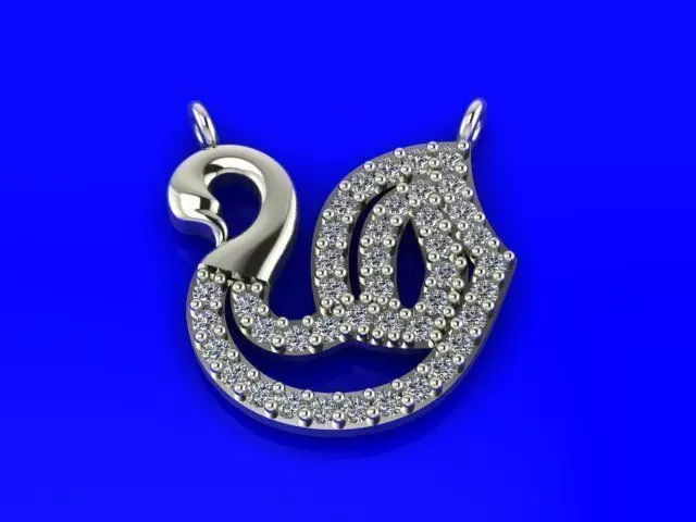 Swan Necklace 3D print model