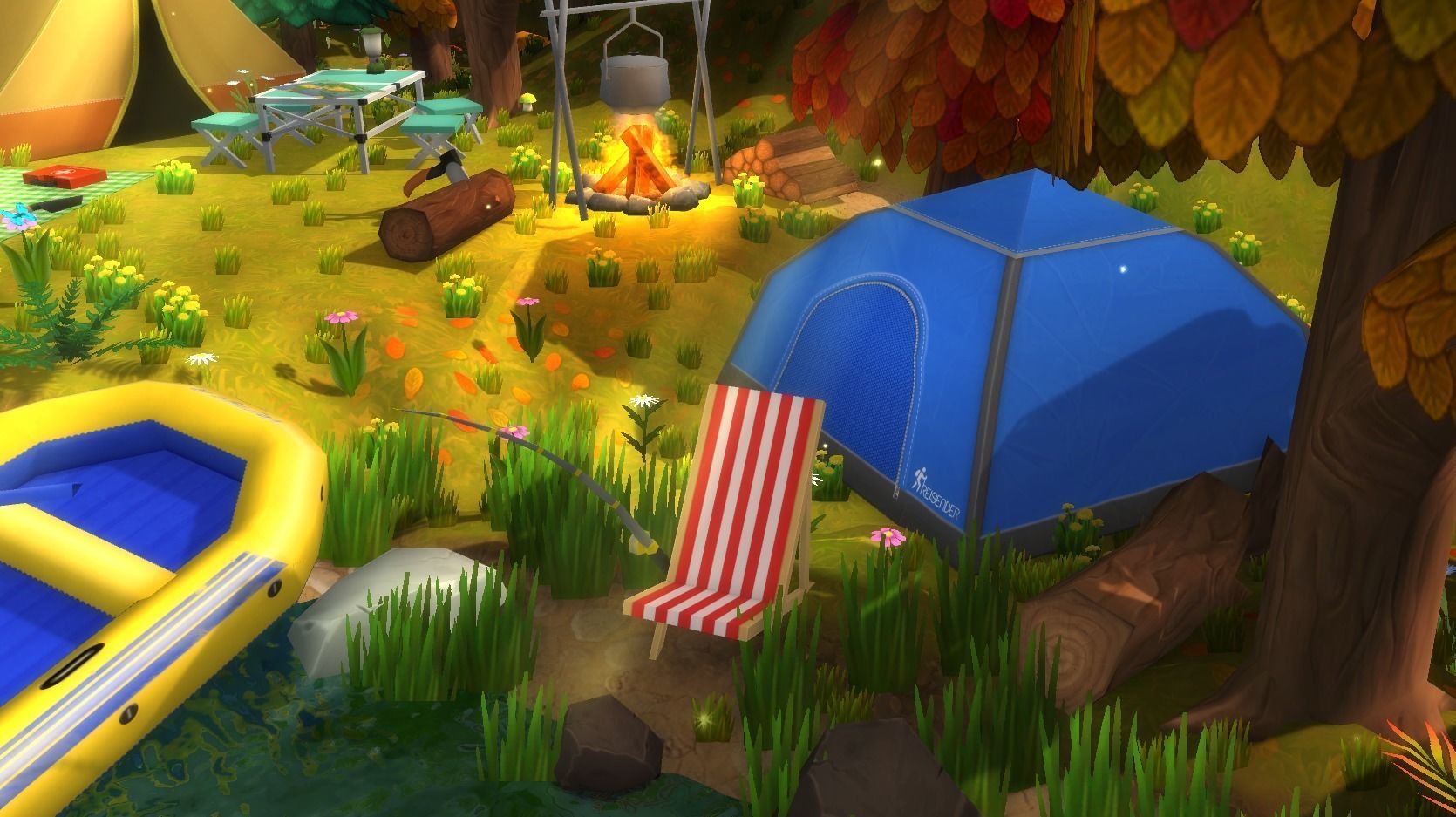 Cartoon Camping Props Low-poly 3D model_4