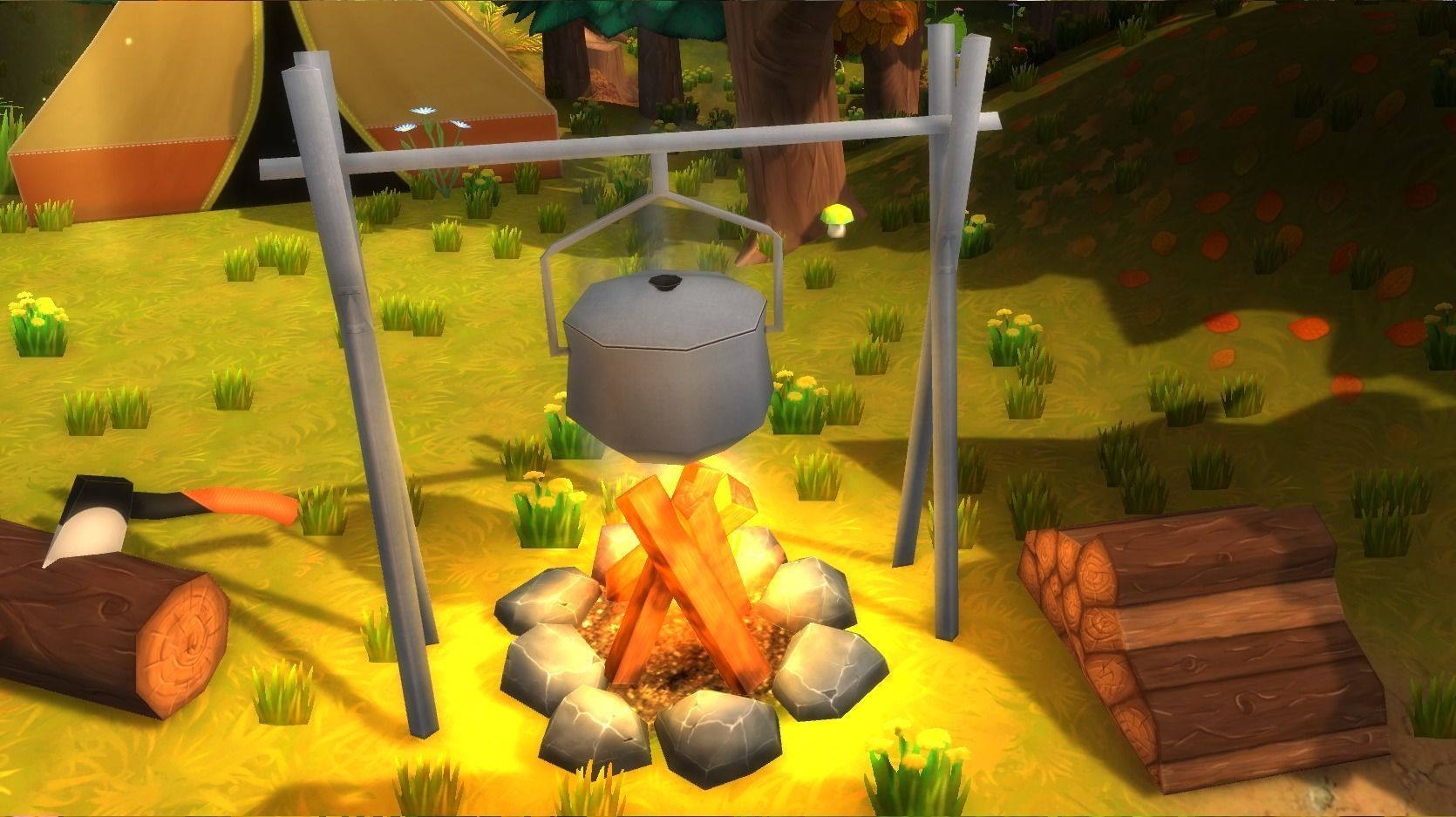 Cartoon Camping Props Low-poly 3D model_6