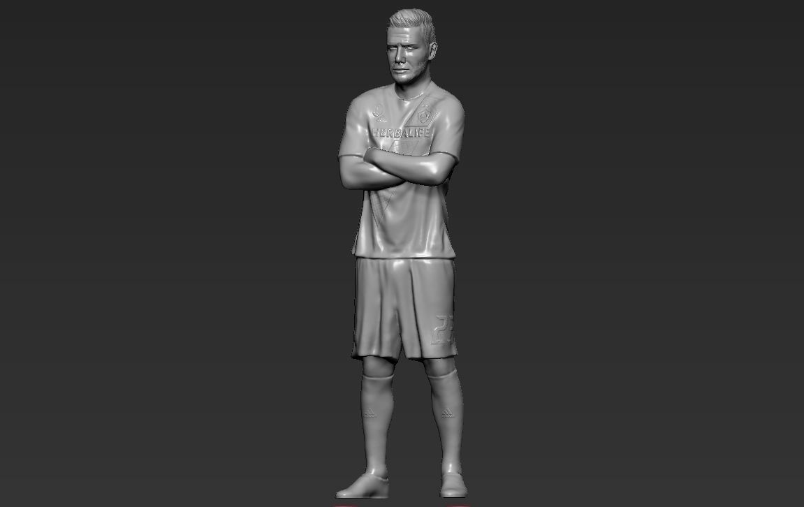 David Beckham 3D printing ready stl obj formats 3D print model_15